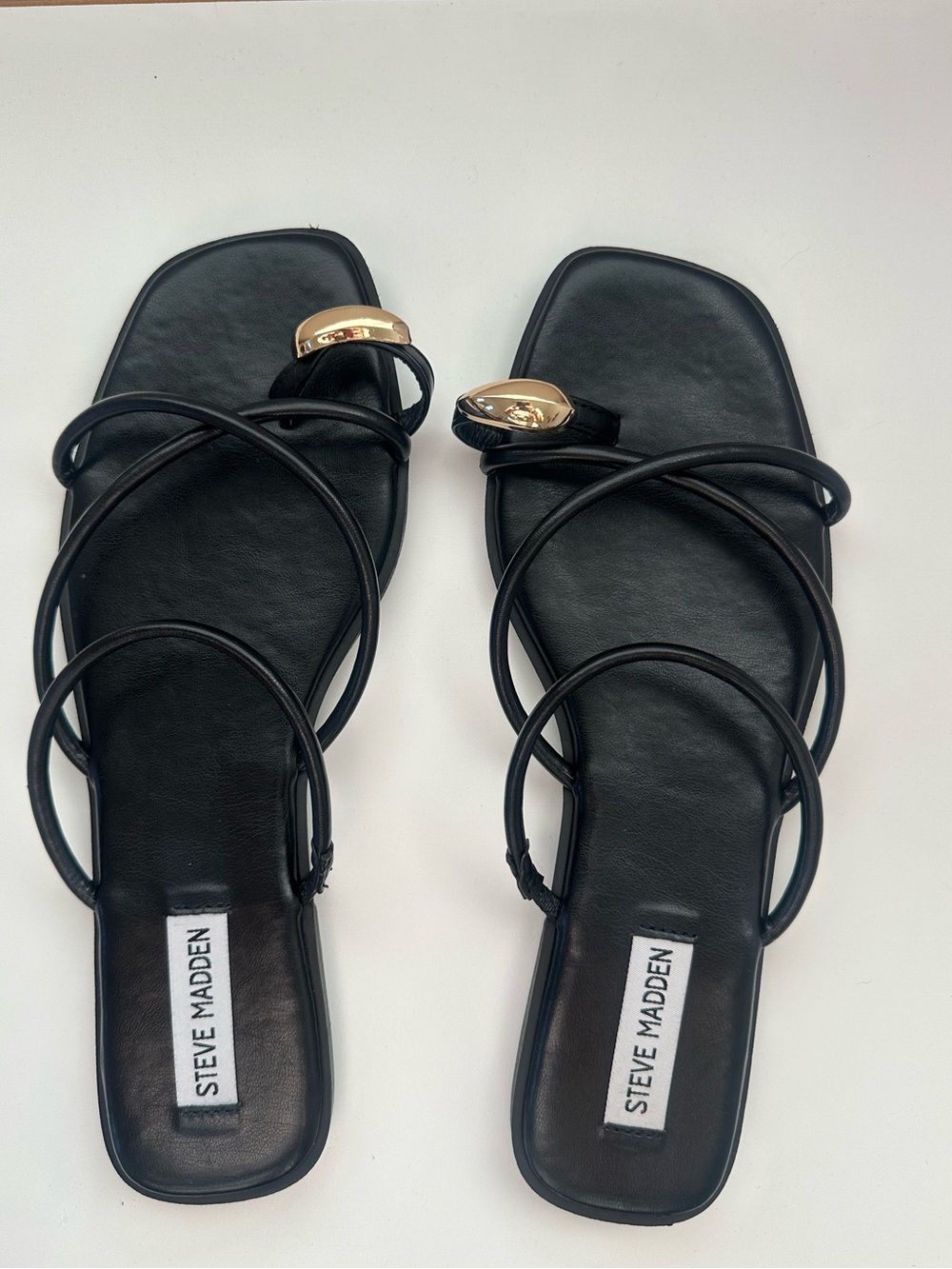 Steve Madden Adriell Black Sandals Size 9 1/2 - Picture 4 of 5